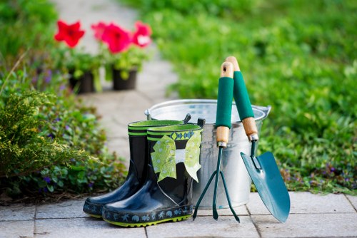 Risk assessment and PPE on a garden maintenance site