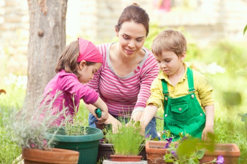 Safe use of garden tools during landscaping tasks
